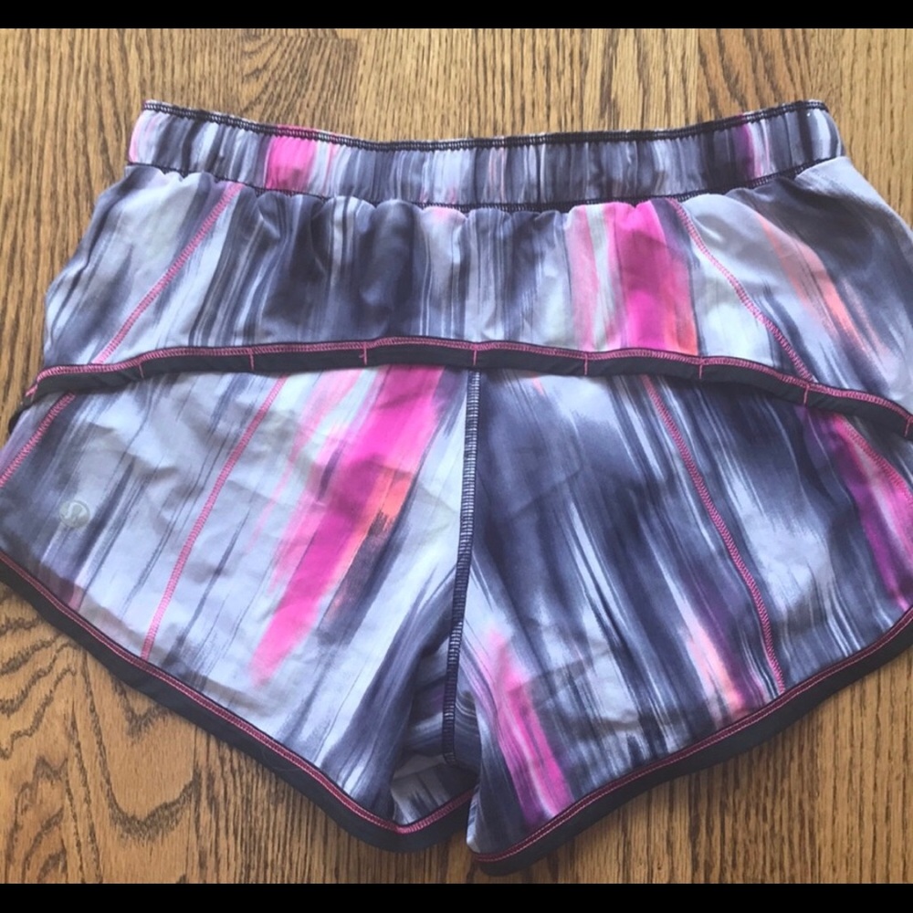 Lululemon size 4 navy, purple, pink stripe - Picture 2 of 5